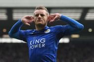 WEST BROMWICH, ENGLAND - APRIL 29:  Jamie Vardy of Leicester City celebrates scoring his sides first goal during the Premier League match between West Bromwich Albion and Leicester City at The Hawthorns on April 29, 2017 in West Bromwich, England.  (Photo by Shaun Botterill/Getty Images)